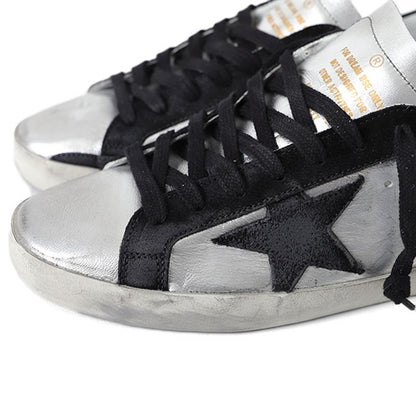 Golden Goose ゴールデングース スーパースター シルバーメタリック レザースニーカー GMF00101.F000312.60246