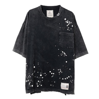 Maison MIHARA YASUHIRO ミハラヤスヒロ エンベリッシュド ブリーチTシャツ A15TS631