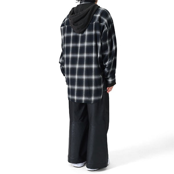 【25SS】Mihara Yasuhiro フード付きチェックシャツ タグ付き Maison MIHARA YASUHIRO ミハラヤスヒロ フード付き チェックシャツ