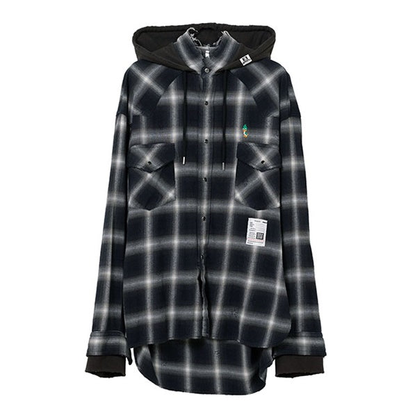 Maison MIHARA YASUHIRO ミハラヤスヒロ フード付き チェックシャツ J15SH182