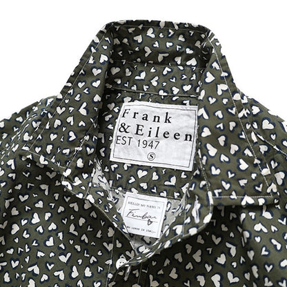 Frank&Eileen フランクアンドアイリーン FINBAR BBHT ハート柄 総柄シャツ 4220700048