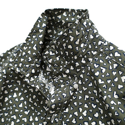 Frank&Eileen フランクアンドアイリーン FINBAR BBHT ハート柄 総柄シャツ 4220700048