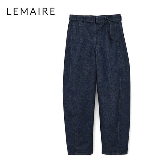LEMAIRE ルメール インディゴデニム ツイスト ベルテッドパンツ PA326 LD068