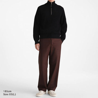 TATRAS PARENZO HIGH NECK HALF-ZIP KNIT SWEATER