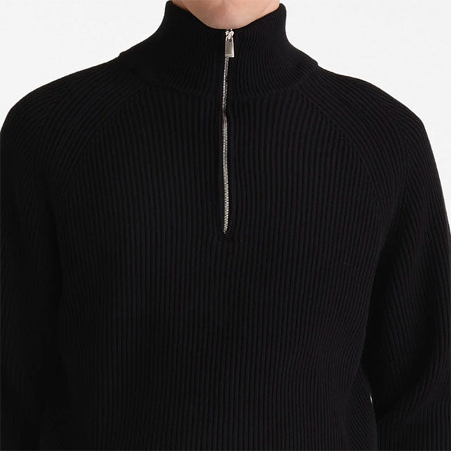 TATRAS PARENZO HIGH NECK HALF-ZIP KNIT SWEATER