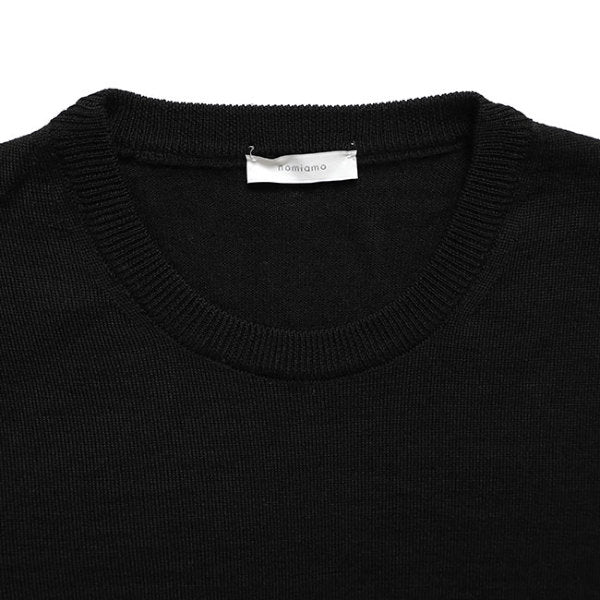 nomiamo ノミアモ 12G メリノウール クルーネック ニットセーター GIROCOLLO M/L