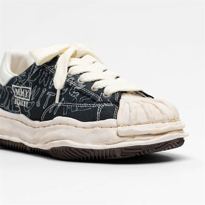 Maison MIHARA YASUHIRO メゾンミハラヤスヒロ BLAKEY ブレイキー グラフィティプリント キャンバススニーカー A16FW730