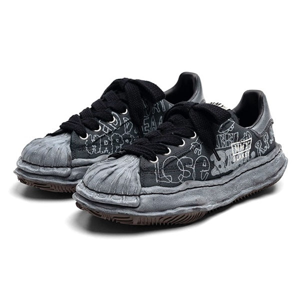 Maison MIHARA YASUHIRO メゾンミハラヤスヒロ BLAKEY ブレイキー グラフィティプリント キャンバススニーカー A16FW730