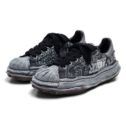 Maison MIHARA YASUHIRO メゾンミハラヤスヒロ BLAKEY ブレイキー グラフィティプリント キャンバススニーカー A16FW730