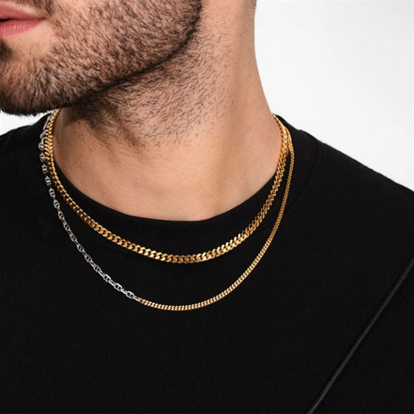 TOMWOOD トムウッド Rue Chain Duo 18inch ゴールド シルバー チェーンネックレス 101233 **
