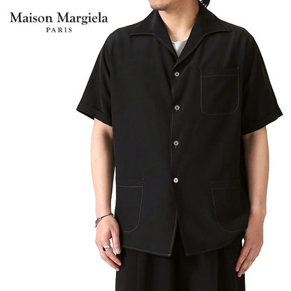 Maison Margiela メゾンマルジェラ コットンリネン オープンカラーシャツ S50DR0009 M35267
