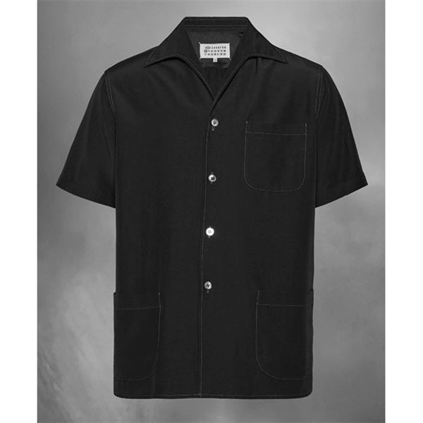 Maison Margiela メゾンマルジェラ コットンリネン オープンカラーシャツ S50DR0009 M35267