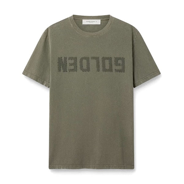 Golden Goose ゴールデングース ユーズド加工 レタリングロゴ Tシャツ GMP01220.P000671.35479