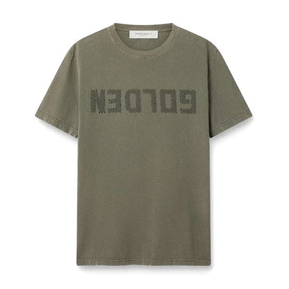 Golden Goose ゴールデングース ユーズド加工 レタリングロゴ Tシャツ GMP01220.P000671.35479