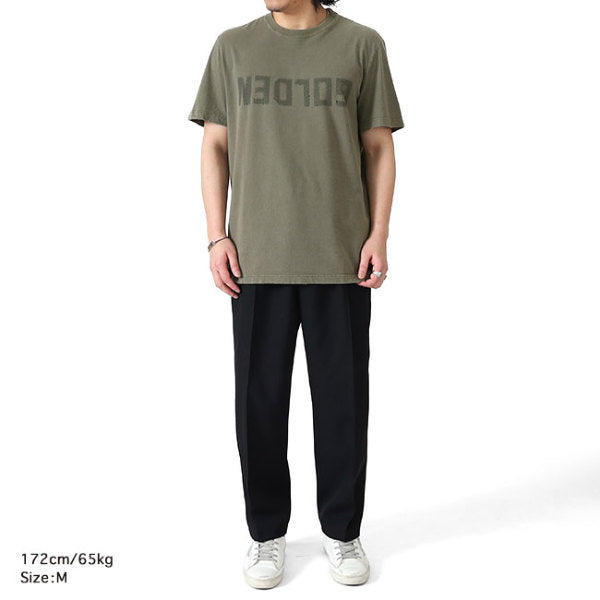 Golden Goose ゴールデングース ユーズド加工 レタリングロゴ Tシャツ GMP01220.P000671.35479