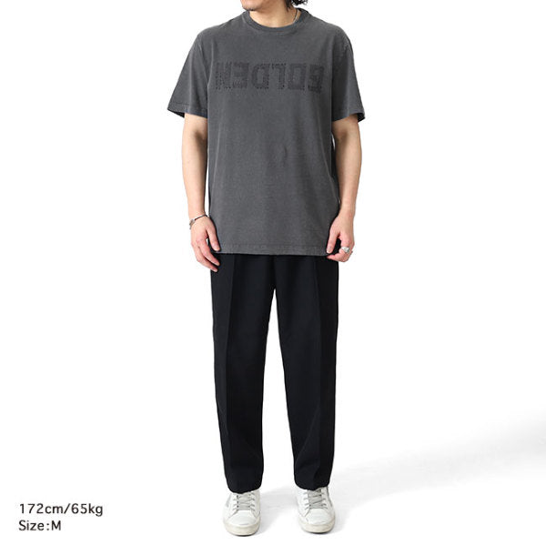 Golden Goose ゴールデングース ユーズド加工 レタリングロゴ Tシャツ GMP01220.P000671.60318