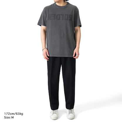 Golden Goose ゴールデングース ユーズド加工 レタリングロゴ Tシャツ GMP01220.P000671.60318