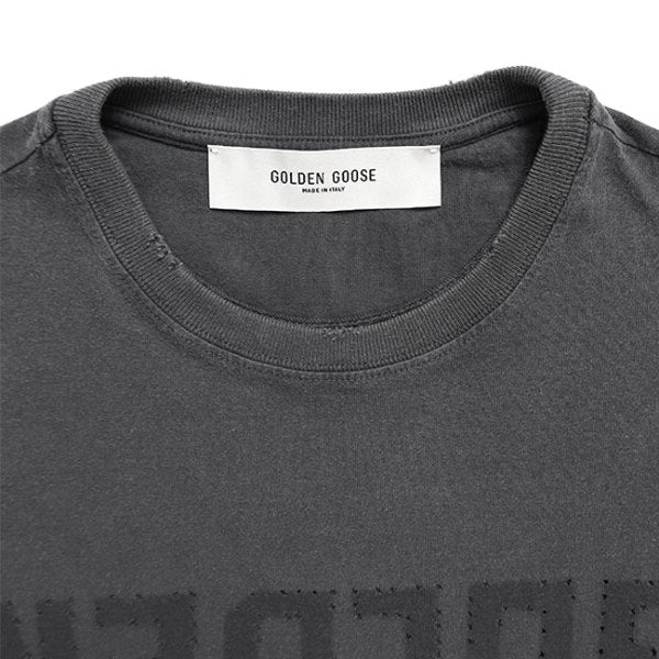 Golden Goose ゴールデングース ユーズド加工 レタリングロゴ Tシャツ GMP01220.P000671.60318
