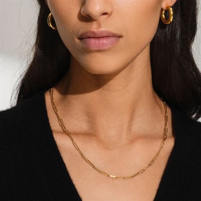 TOMWOOD トムウッド Box Chain Gold 16inch ボックスチェーン ゴールド ネックレス 100072 **