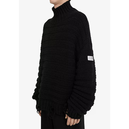 MM6 DISTRESSED TURTLENECK KNIT SWEATER SH0HA0004 M13040 900