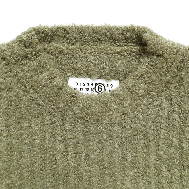 MM6 Textured knit crew neck jumper S62HL0055 M13342 701