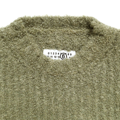 MM6 Textured knit crew neck jumper S62HL0055 M13342 701