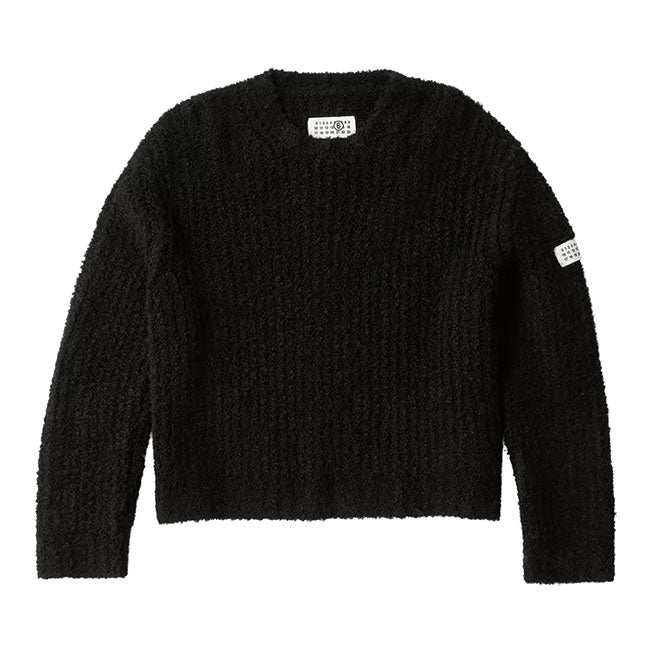 MM6 Textured knit crew neck jumper S62HL0055 M13342 900