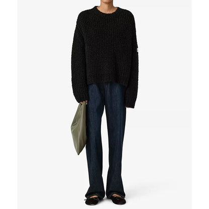 MM6 Textured knit crew neck jumper S62HL0055 M13342 900