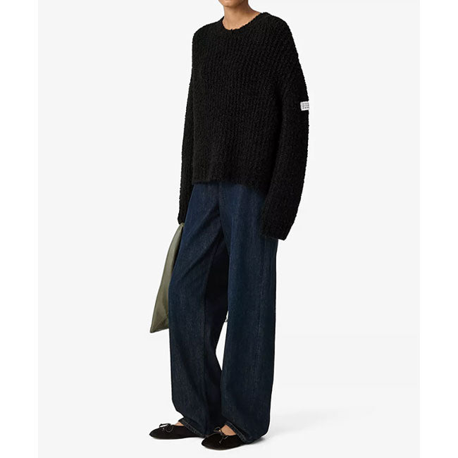 MM6 Textured knit crew neck jumper S62HL0055 M13342 900