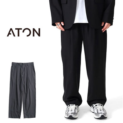 ATON エイトン シルク テーパード ワイドパンツ PRAGGM0802