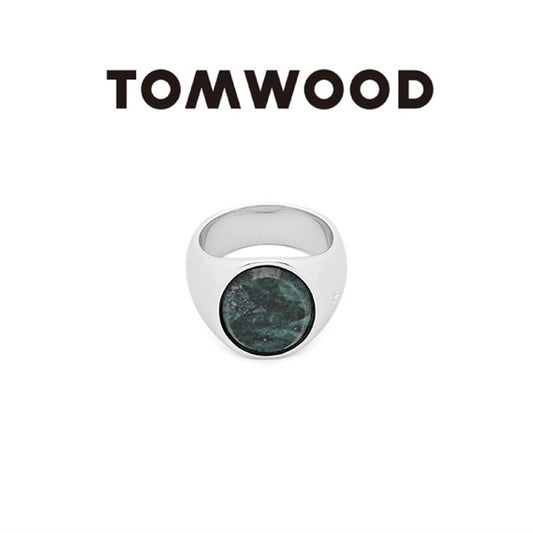 TOMWOOD トムウッド Oval Green Marble M オーバル グリーンマーブル リング 100826M **