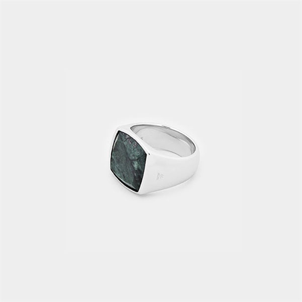TOMWOOD トムウッド クッション グリーンマーブル シルバー リング Cushion Green Marble 100341 **