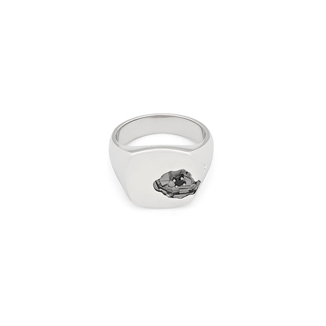 TOMWOOD Mined Ring Large Black Spinel 101677