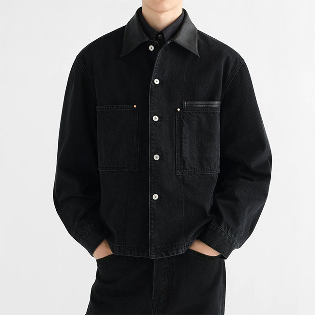 LEMAIRE LEATHER COLLAR WORK JACKET SH1310 LD1075