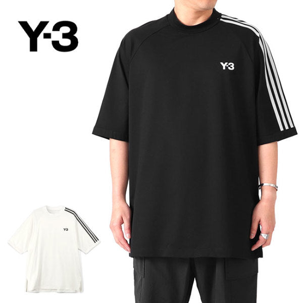 Y-3 ワイスリー 3ストライプス オーバーサイズ ロゴ Tシャツ H63065 HZ8871 **