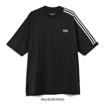 Y-3 ワイスリー 3ストライプス オーバーサイズ ロゴ Tシャツ H63065 HZ8871 **