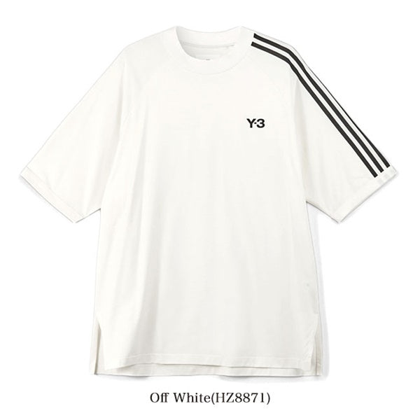 Y-3 ワイスリー 3ストライプス オーバーサイズ ロゴ Tシャツ H63065 HZ8871 **