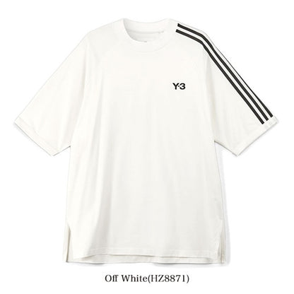 Y-3 ワイスリー 3ストライプス オーバーサイズ ロゴ Tシャツ H63065 HZ8871 **