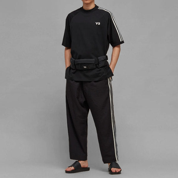Y-3 ワイスリー 3ストライプス オーバーサイズ ロゴ Tシャツ H63065 HZ8871 **