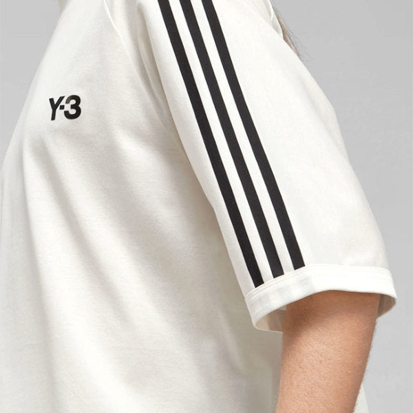 Y-3 ワイスリー 3ストライプス オーバーサイズ ロゴ Tシャツ H63065 HZ8871 **