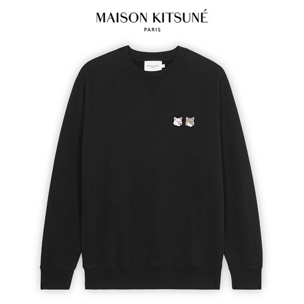 Maison Kitsune メゾンキツネ モノクローム ダブルフォックスヘッド ロゴ スウェット JM00330KM0001