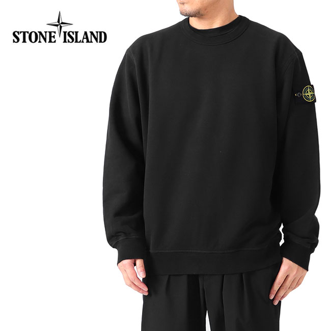 Stone Island ストーンアイランド ガーメントダイ ブラッシュドコットン プルオーバー スウェット 771561720