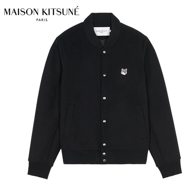 Maison Kitsune メゾンキツネ グレーフォックスヘッド キルトライナー ウールジャケット KML12590