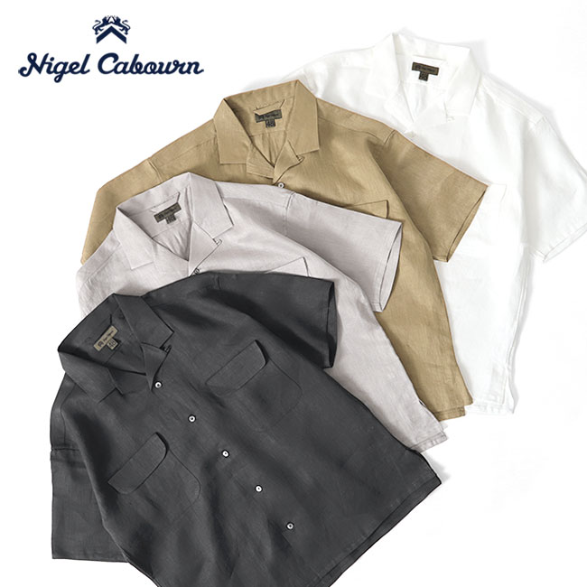 [予約商品] Nigel Cabourn ナイジェルケーボン リネンツイル オープンカラーシャツ 80460011005