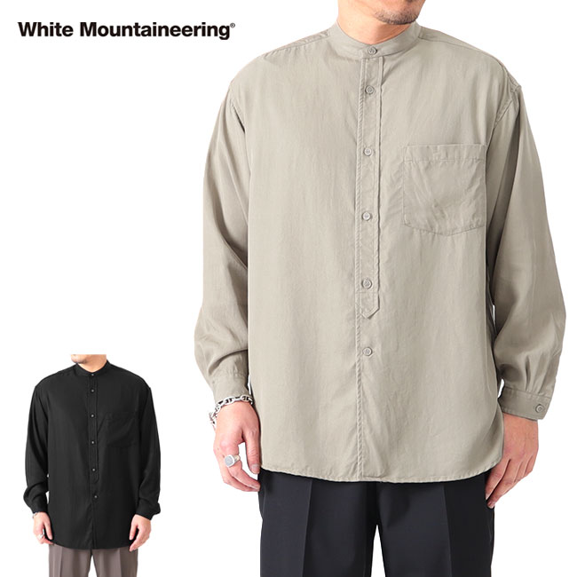 White Mountaineering ホワイトマウンテニアリング ツイル スタンドカラーシャツ WM2371106