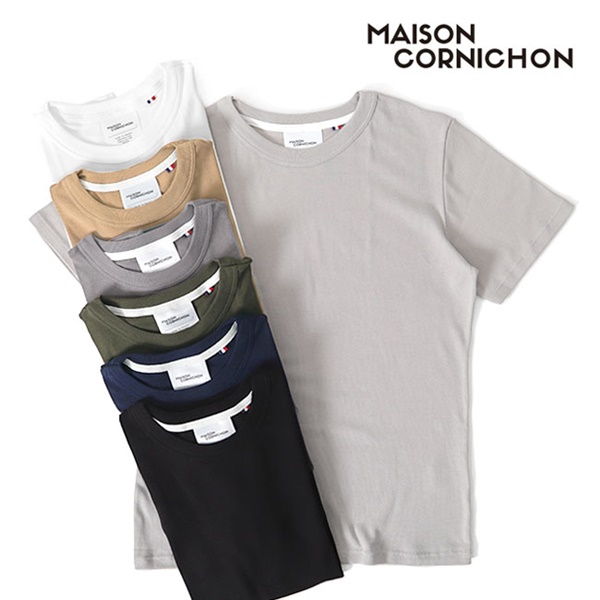 Maison Cornichon メゾンコルニション Classic Fit クラシックフィット コットンフライス ニットTシャツ