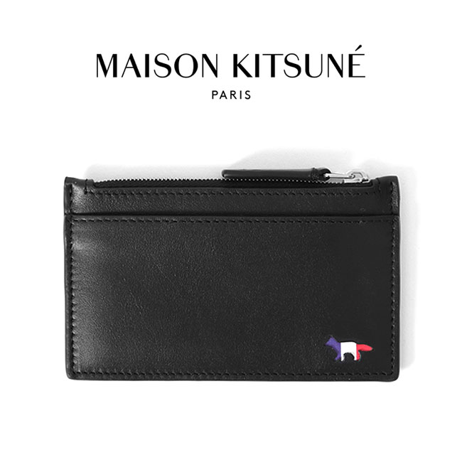 Maison Kitsune メゾンキツネ トリコロールフォックス レザー コイン&カードケース JU05332LC0031