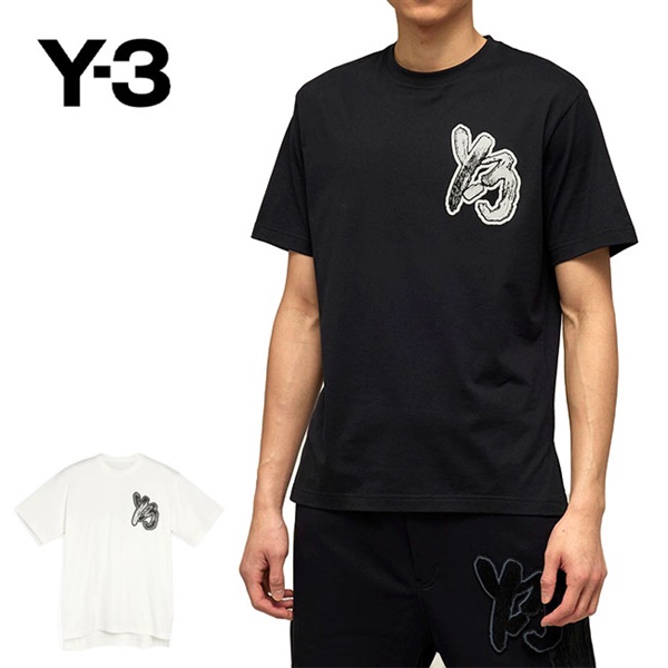 [SALE] Y-3 ワイスリー ブラッシュロゴ オーバーサイズ グラフィックTシャツ IM1790 IM1791