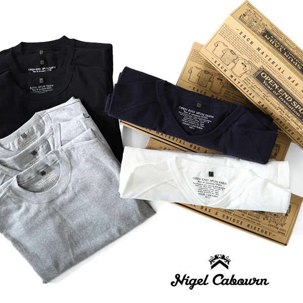 Nigel Cabourn ナイジェルケーボン 3パックTシャツ 3-PACK GYM TEES ジムTシャツ 半袖Tシャツ 日本製 (メンズ)