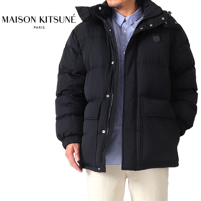 Maison Kitsune メゾンキツネ グレーフォックスヘッドパッチ フード付き ダウンジャケット LM02204WQ4016